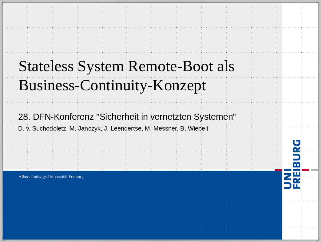 RZ represented at the 28th DFN Conference "Security in Network Systems" 