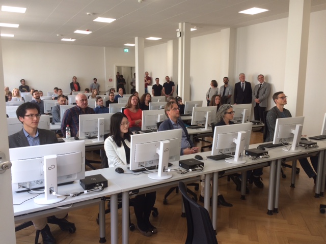 Opening ceremony of the common pool and E-exam center at Werthmannstraße 4